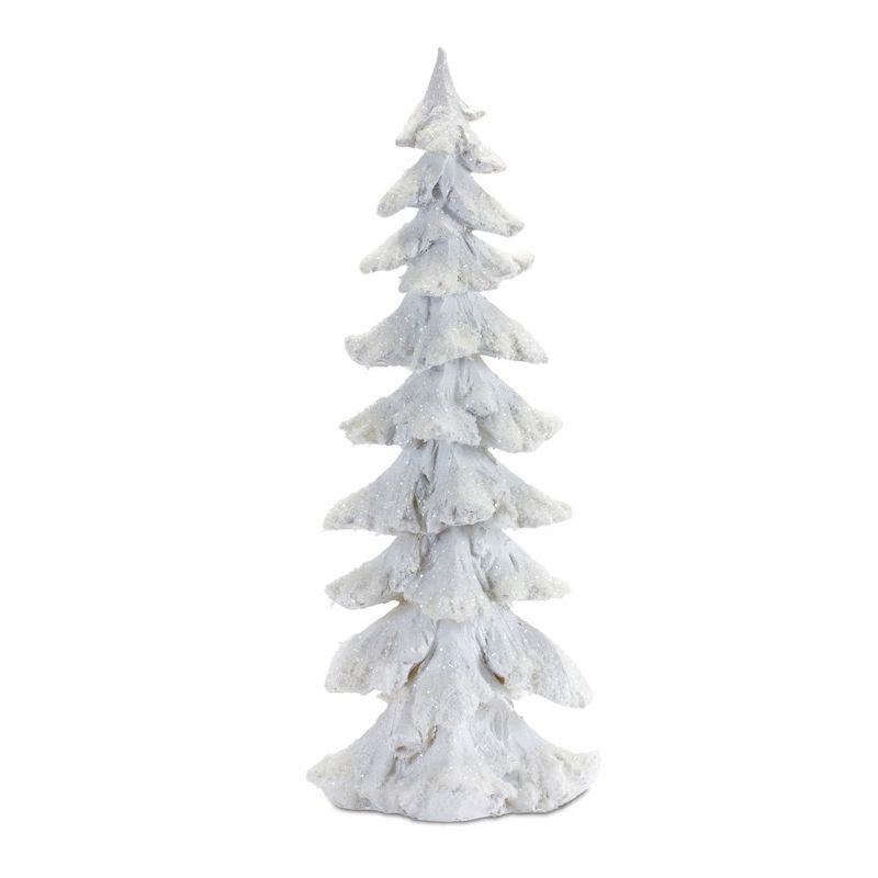 Melrose Flocked Pine Tree Decor (Set of 4)