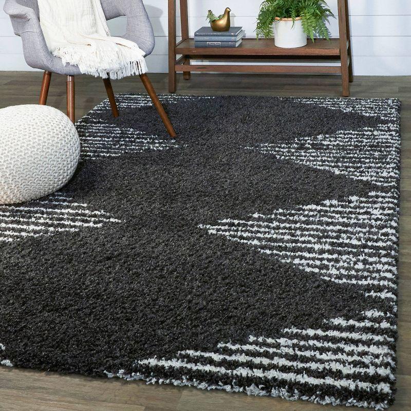 Ashlynn Geometric Charcoal Area Rug