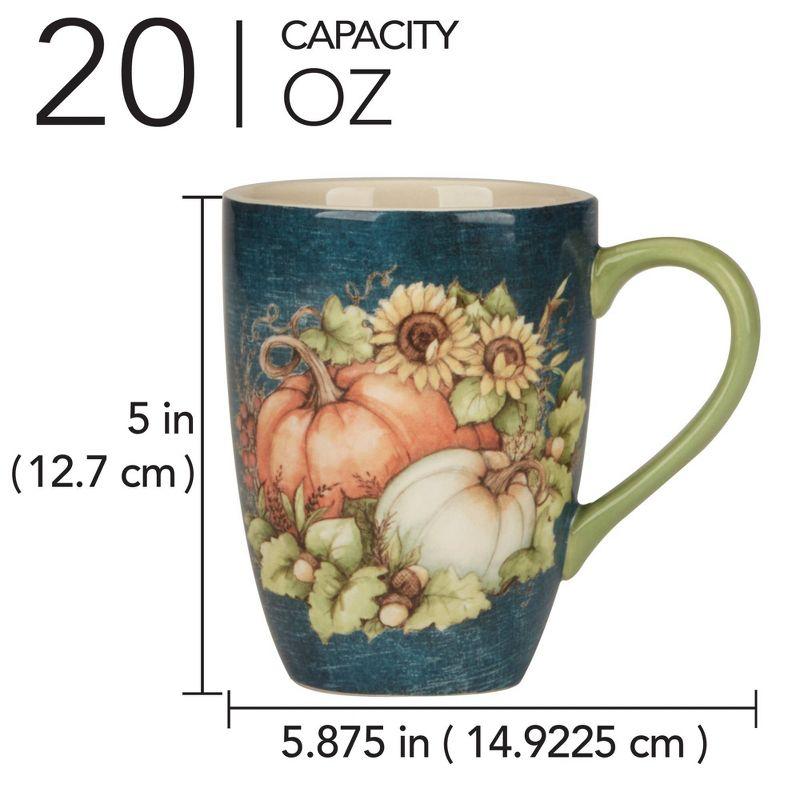 Certified International Set of 4 20oz Autumn Breeze Mugs