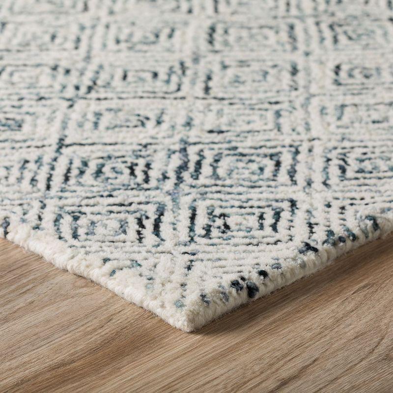 Charcoal and Ivory Hand-Tufted Wool 5' x 7'6" Area Rug