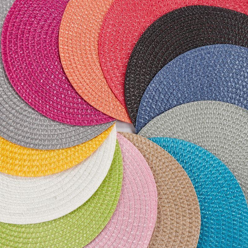 Brielle Polypropylene Plastic Round Placemat