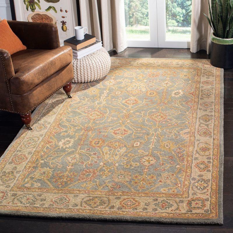 Antiquity AT314 Hand Tufted Area Rug - Blue/Ivory - 3'x5' - Safavieh.