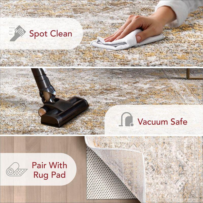 Nuloom Madisson Medallion 2x6 Runner Indoor Area Rug for Living Room Bedroom Dining Room Entryway Hallway Kitchen, Gold/Ivory