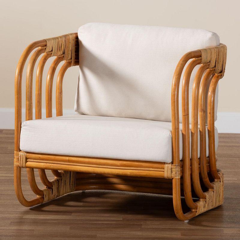 bali & pari Corsa Modern Bohemian Natural Rattan Arm Chair