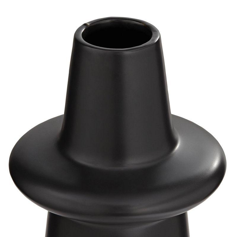 Studio 55D Decker 17 3/4" High Matte Black Ceramic Vase