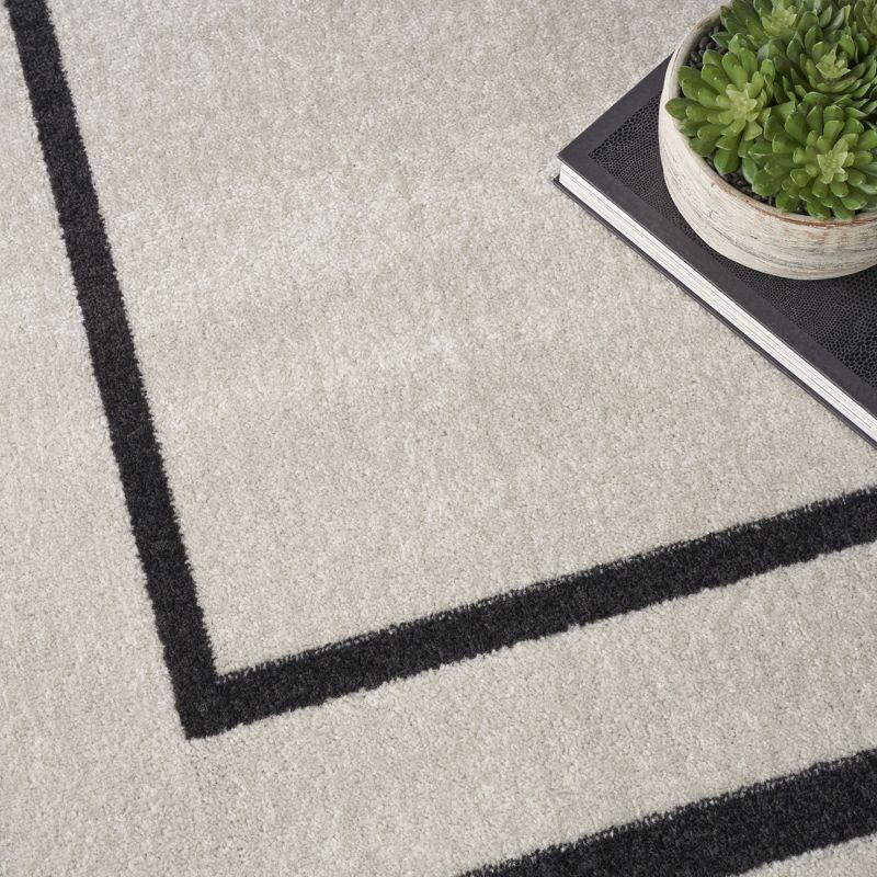 Nourison Essentials Bordered Indoor Outdoor Area Rug