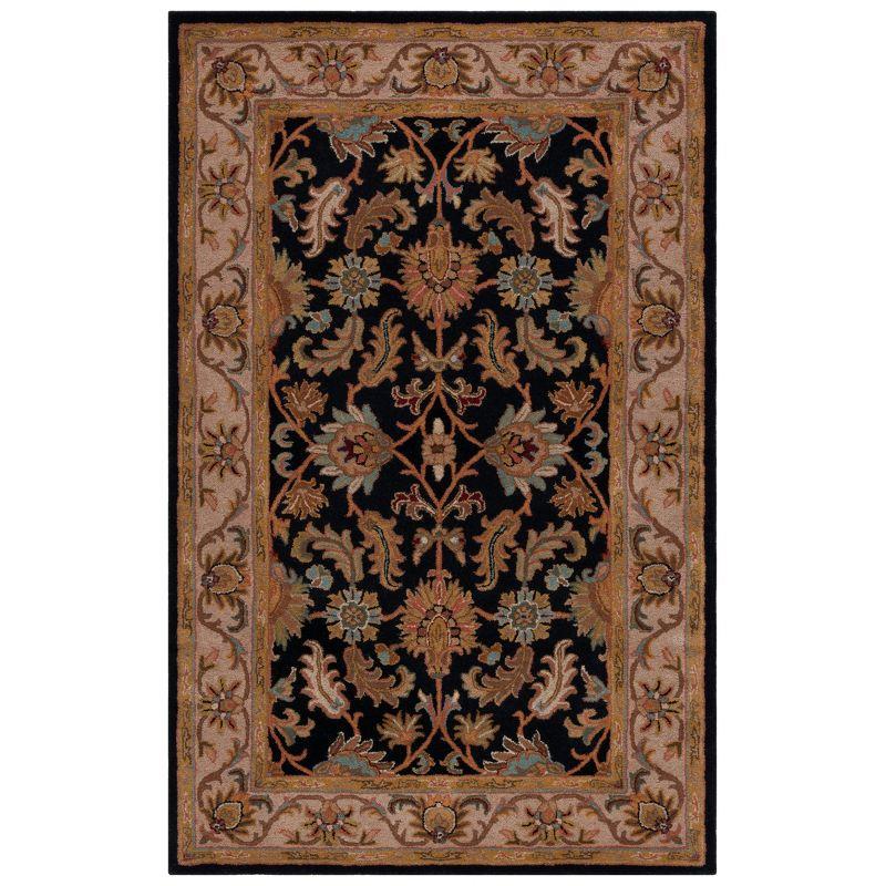 Heritage HG628 Hand Tufted Area Rug - Black/Beige - 4'x6' - Safavieh.