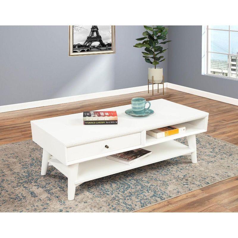 Alpine Furniture Flynn Coffee Table, White