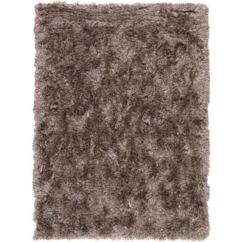 Paris Shag SG511 Hand Tufted Indoor Area Rug - Sable - 5'x7' - Safavieh