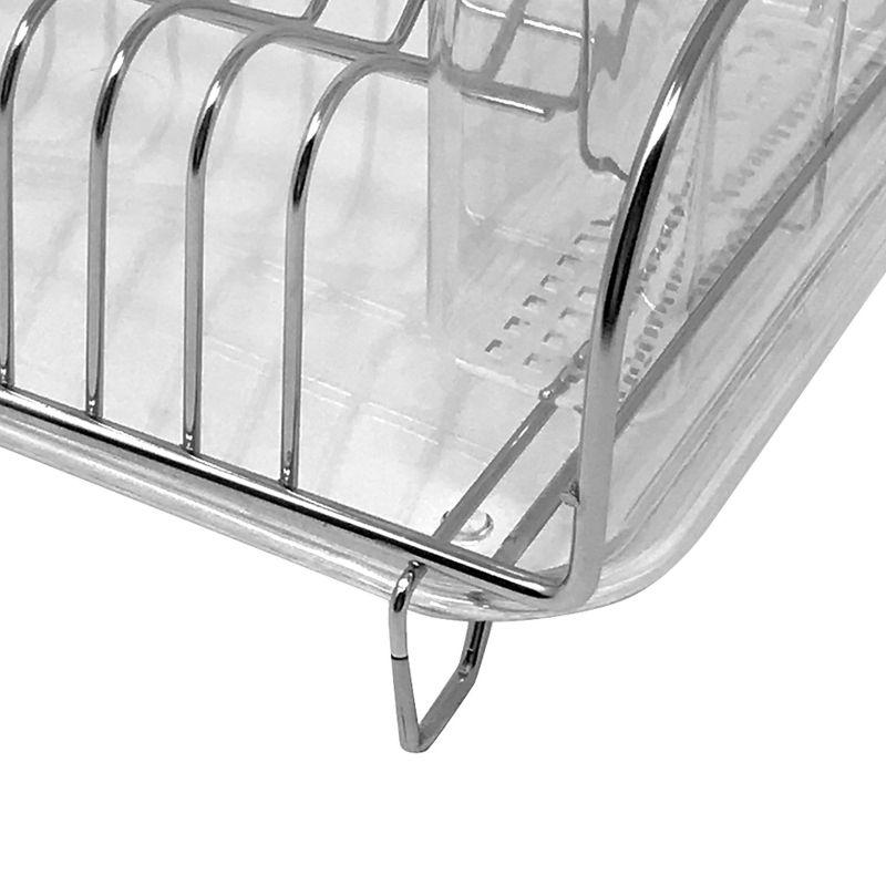 Better Houseware 3-Piece Compact Dish Drainer Set in Silver