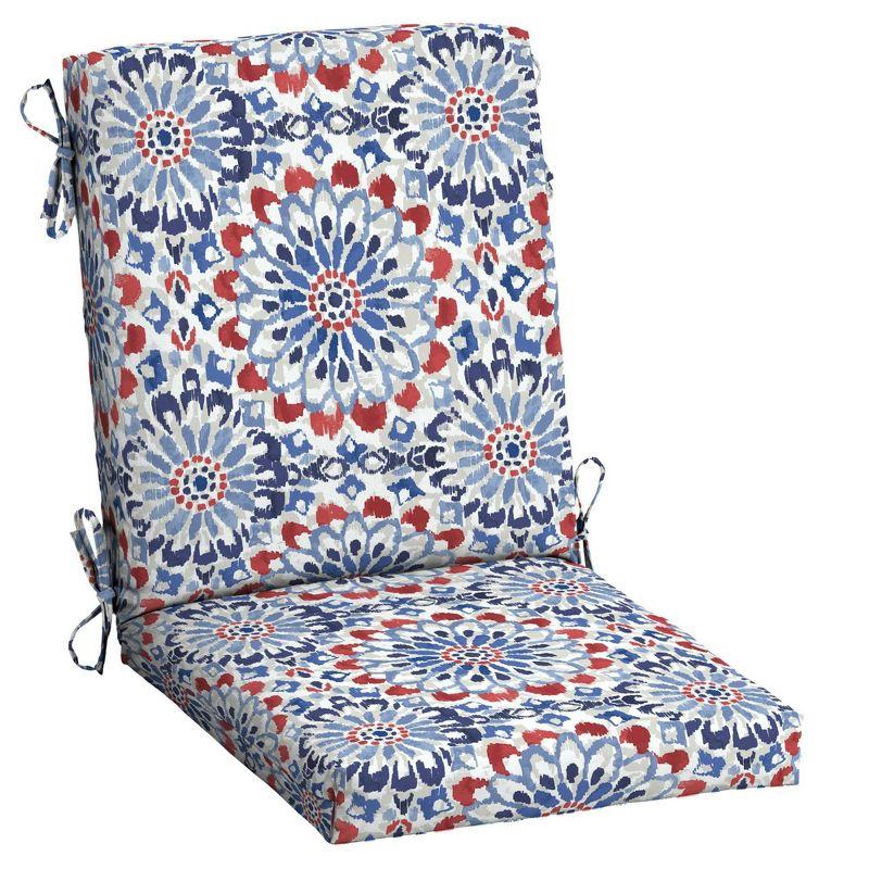 Clark Blue High Back Outdoor Dining Chair Cushion