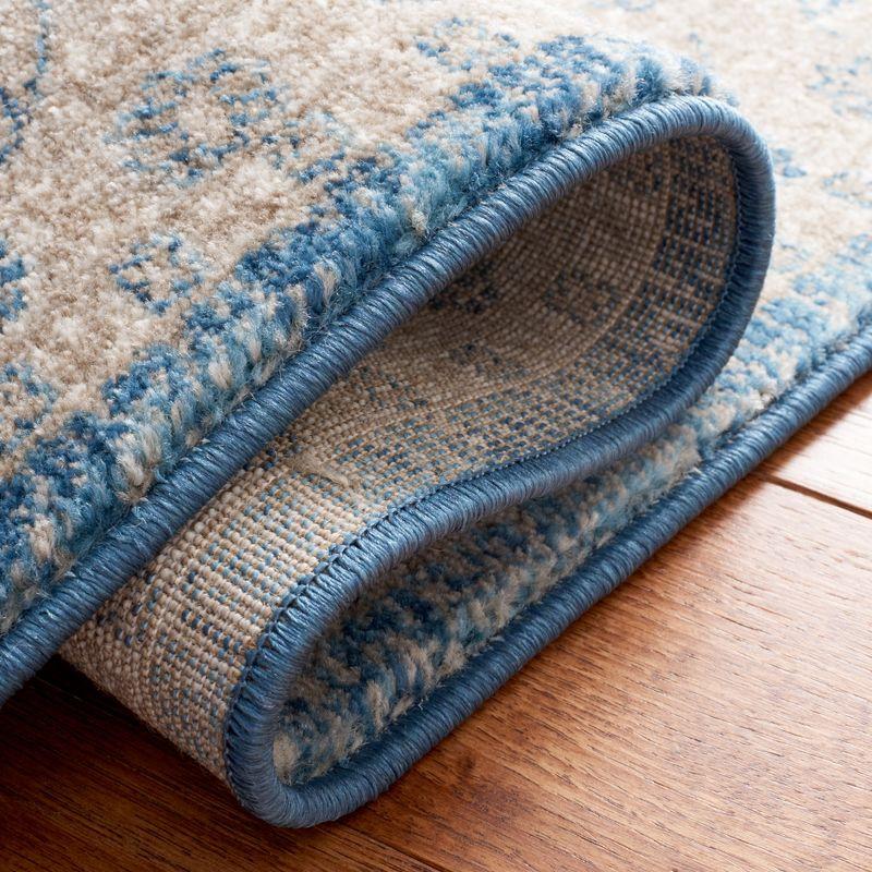 Sofia SOF330 Power Loomed Indoor Area Rug - Blue/Beige - 4'x5'7" - Safavieh