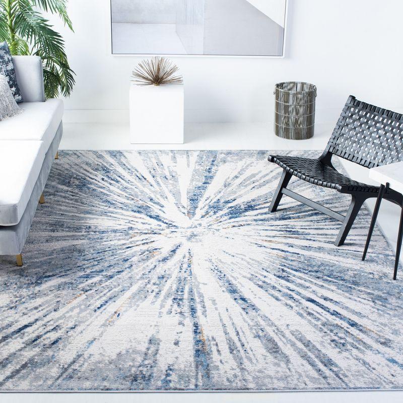 Amelia ALA449 Power Loomed Indoor Area Rug - Grey/Blue - 4'5"x6'5" - Safavieh