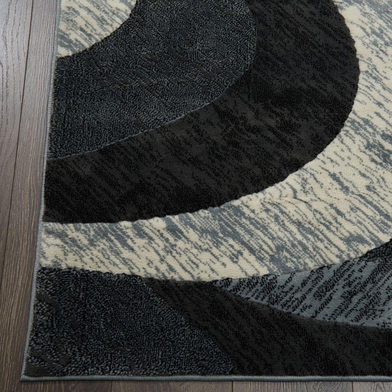 Home Dynamix Catalina Huron Contemporary Abstract Swirl Area Rug, Grey/Ivory, 7'10"x10'2"