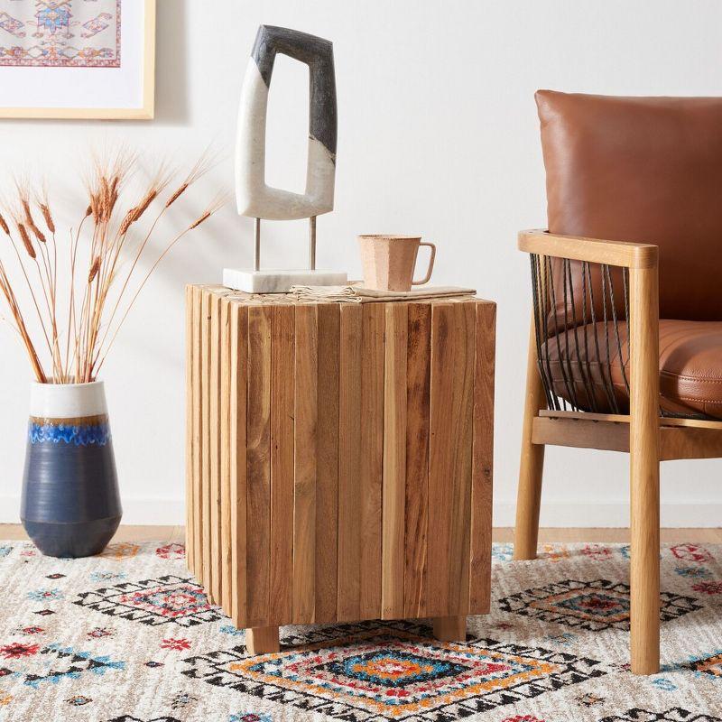 Richmond Medium Oak Square Teak End Table