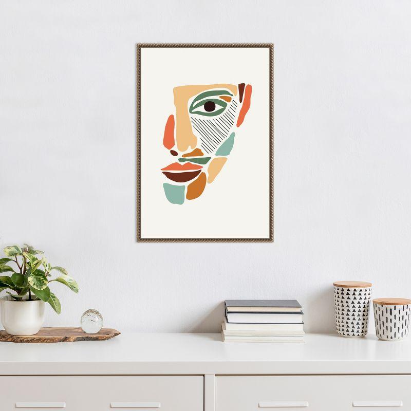 Amanti Art Color Abstract Faces #2 by Jay Stanley Canvas Wall Art Print Framed 16 x 23-in.