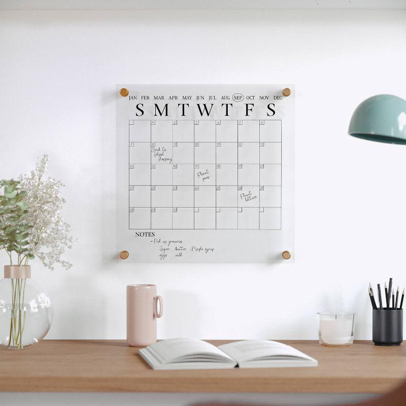 Thomas Martha Stewart Acrylic Wall Calendar with Dry Erase Marker and Mounting Hardware