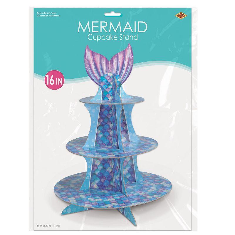 Beistle Mermaid Cupcake Stand, 16", (1/Pkg) Multicolored