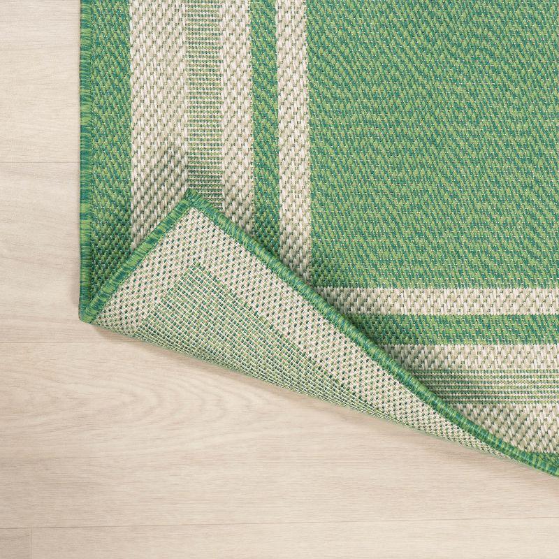 James Modern Border Stripe Indoor/Outdoor Area Rug - JONATHAN Y