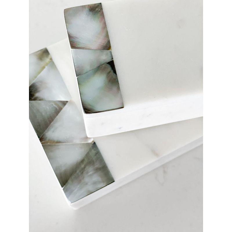 Mother Of Pearl Marble Marble Decorative Box