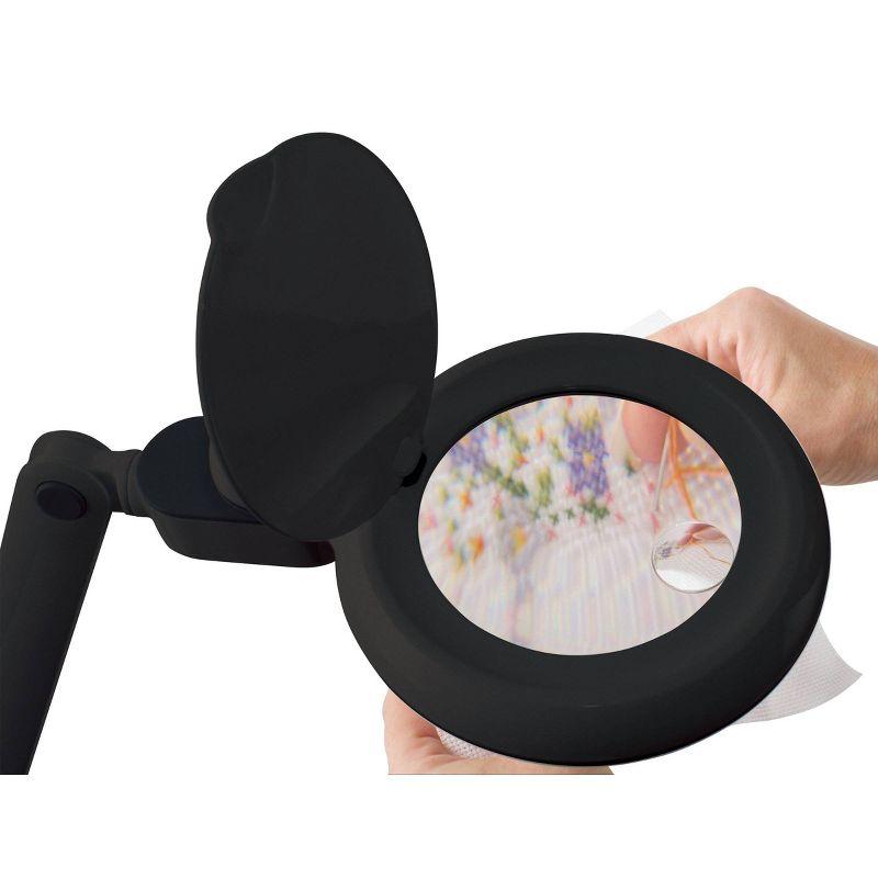 OttLite OttLite Space Saving LED Magnifier Desk Lamp - 1.75x Optical Grade Magnifier, Pivoting Head