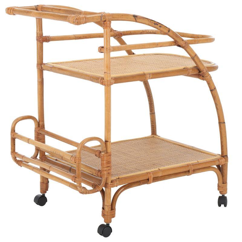 Treise 2 Tier Bar Cart - Natural - Safavieh