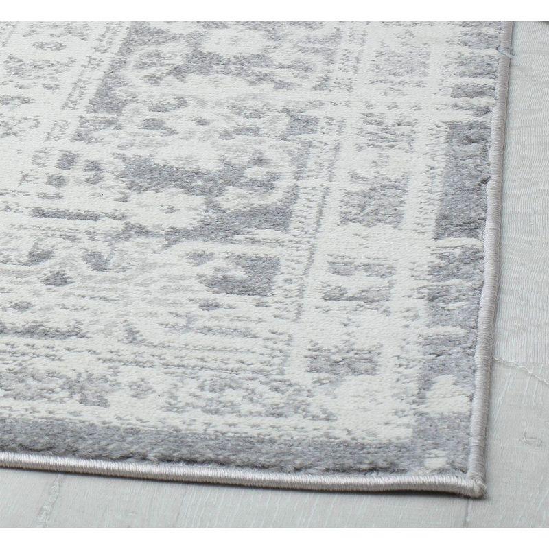 Sundara Elegance 2'6"x8' Vintage Transitional Gray Synthetic Area Rug