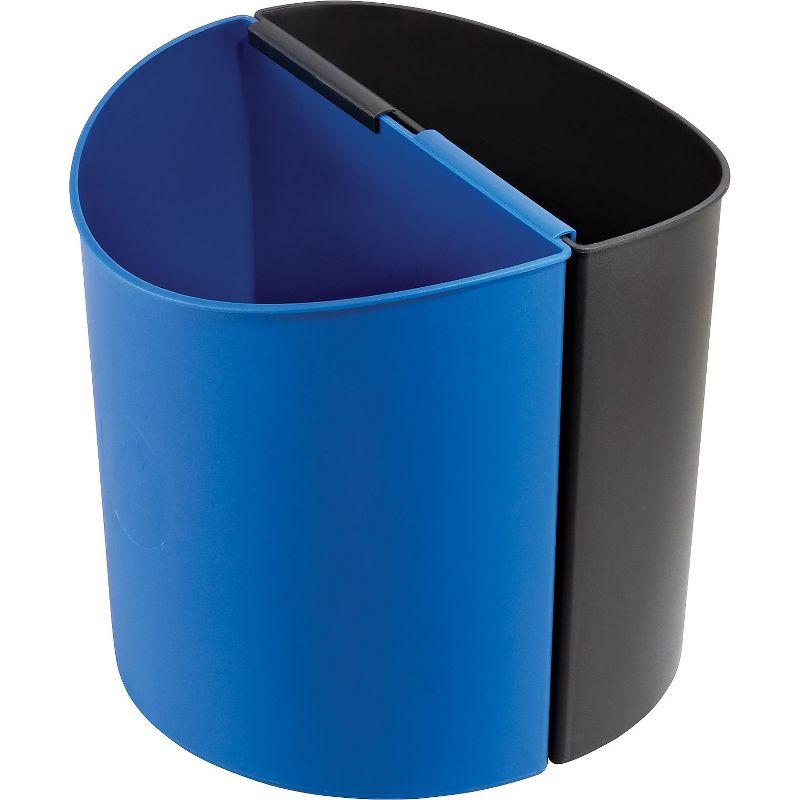 Plastic Multi-Compartments Trash & Recycling Bin