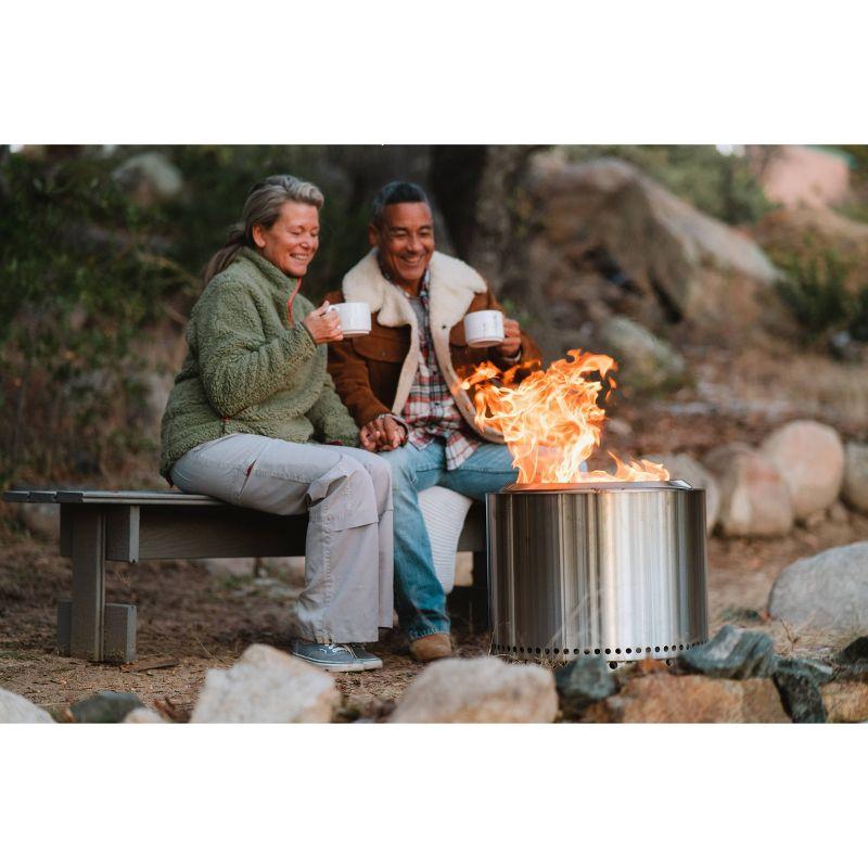 Solo Stove Bonfire 2.0 Outdoor Fire Pit Stainless Steel: Smokeless & Portable, No Assembly Required