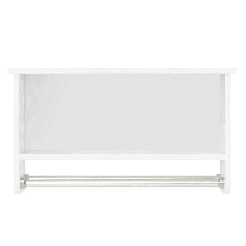 Coventry Bath Shelf with Two Towel Rods White - Alaterre Furniture