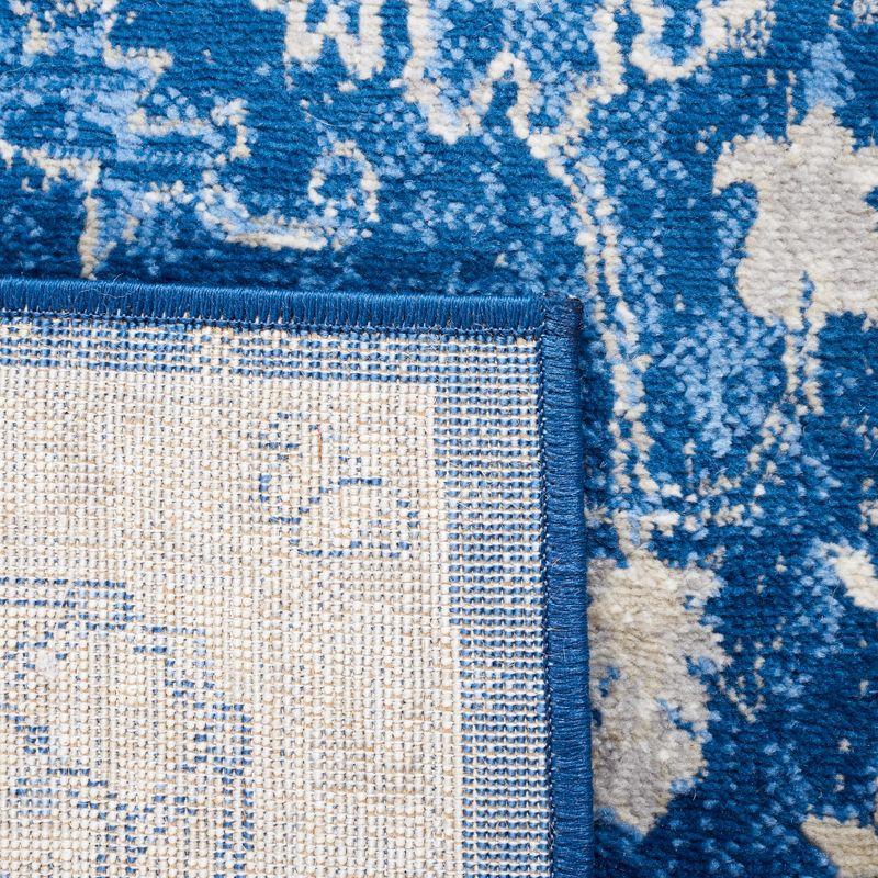 Brentwood BNT851 Power Loomed Indoor Area Rug - Navy/Grey - 6'x9' - Safavieh