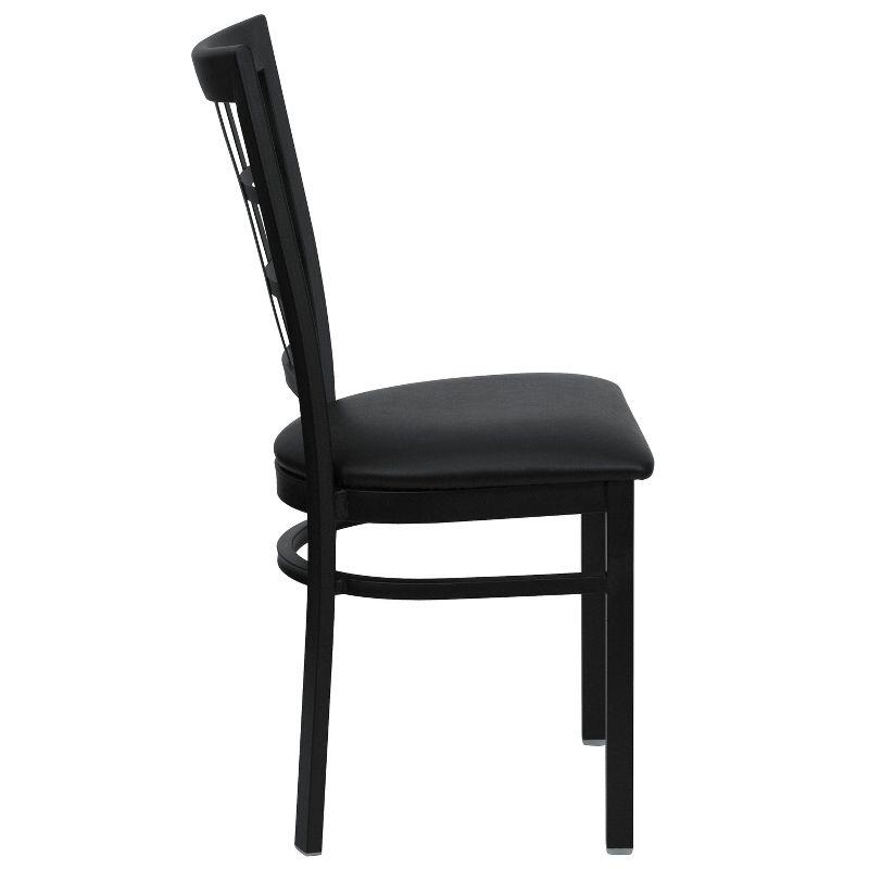 Flash Furniture Black Window Back Metal Restaurant Chair