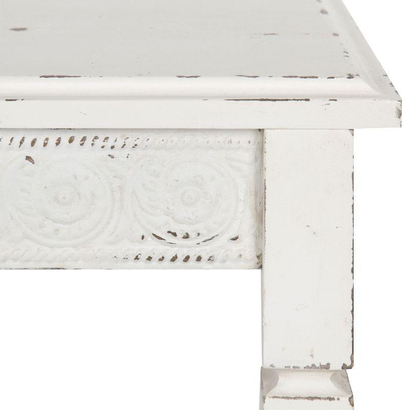 Kate and Laurel Idabelle Rectangle Wood Side Table, 13.5x22x27.75, White