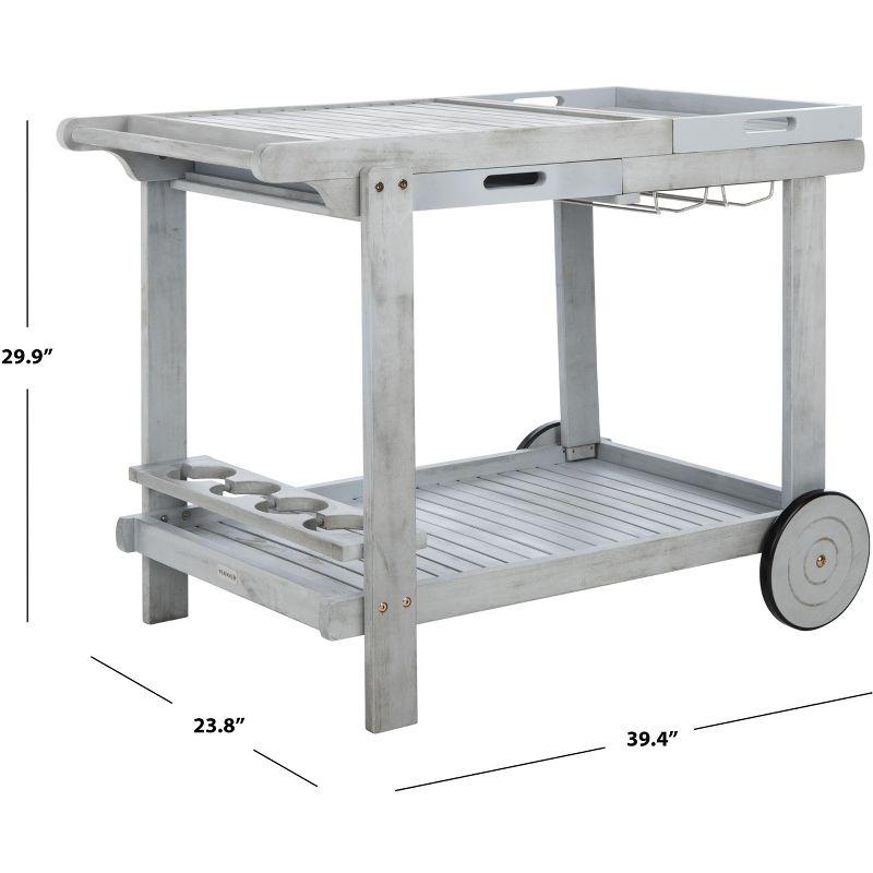Orland Outdoor Tea Trolley PAT7010 - Grey - Safavieh