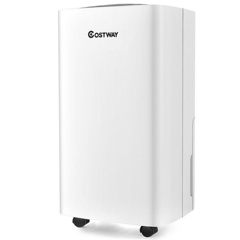 Costway White Portable 24 Pints Dehumidifier for Medium to Large Spaces