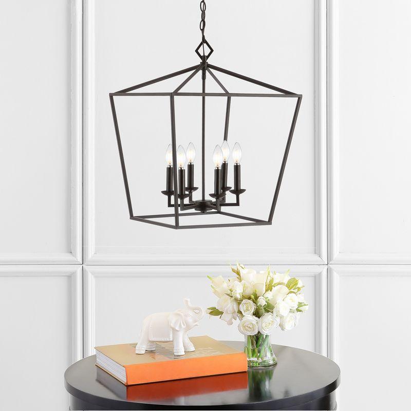 Velsa 6 Light Pendant - Oil Rubbed Bronze (Black) - Safavieh.