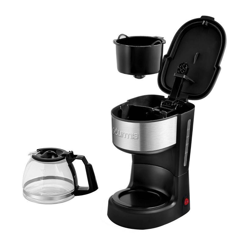 Gourmia 5 Cup One-Touch Switch Coffee Maker with Auto Keep Warm Black: Small Drip Coffee Machine, 700W, Basket Filter