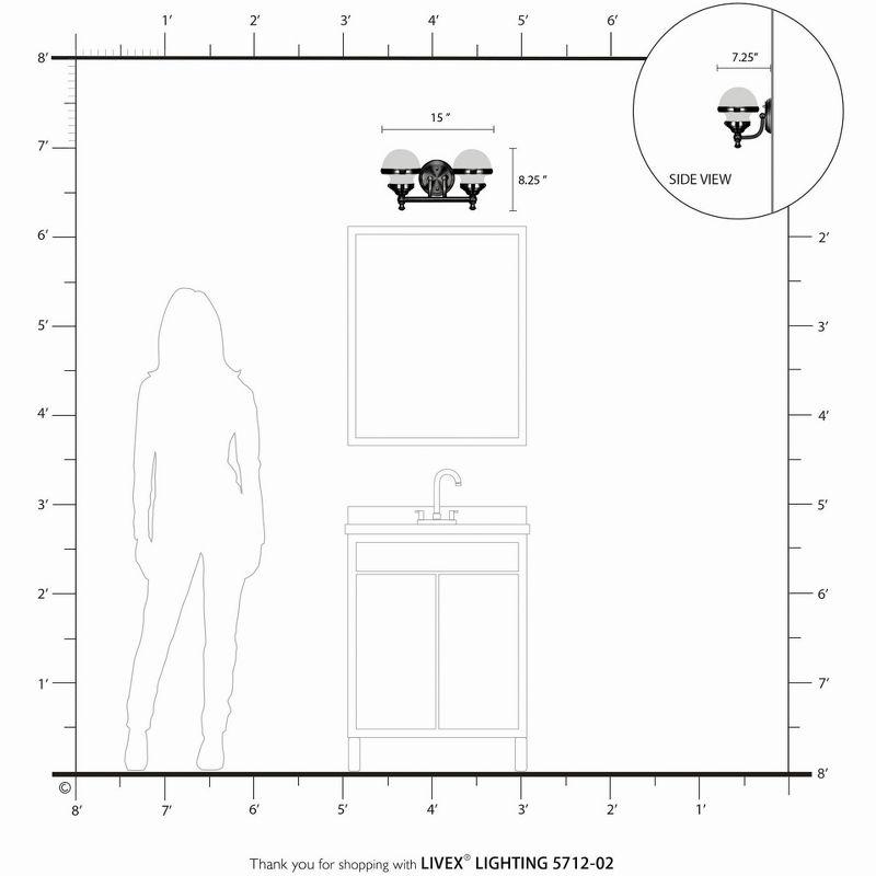 Livex Lighting Oldwick 2 - Light Vanity in  Polished Brass