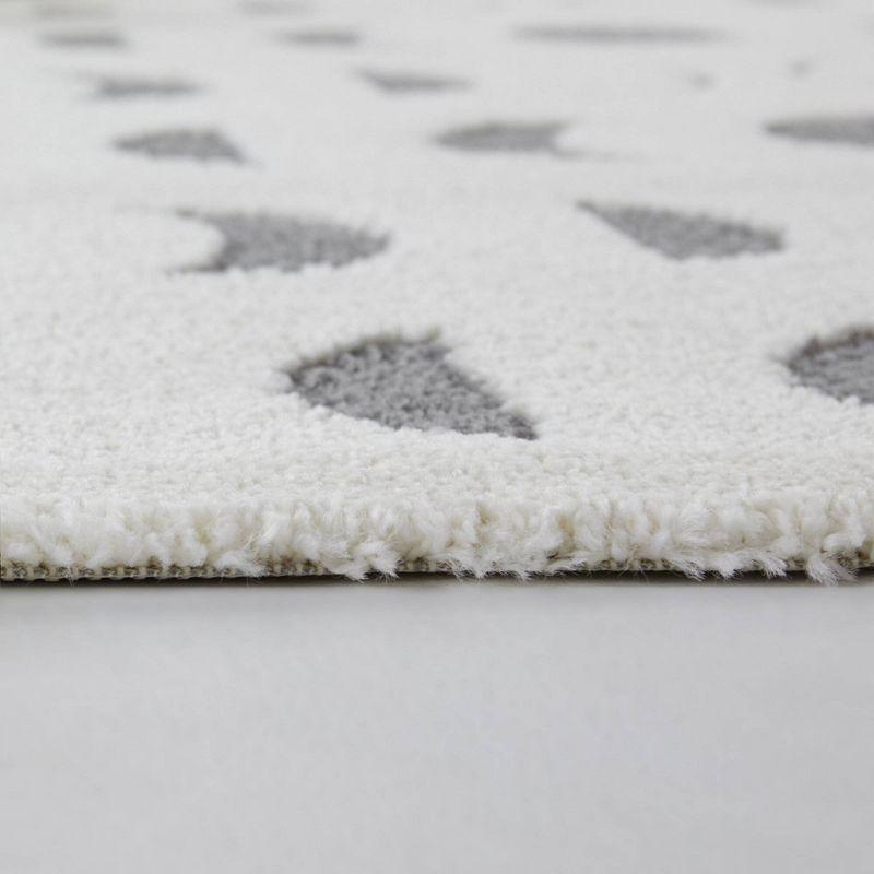 5'3"x7' Geometric Phases Contemporary Kids' Rug Off-White/Gray - Balta Rugs: Kids Bedroom & Playroom Area Rug