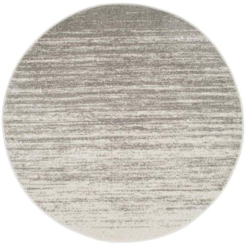 Adirondack ADR113 Machine Made Indoor Area Rug - Light Grey/Grey - 6' Round - Safavieh