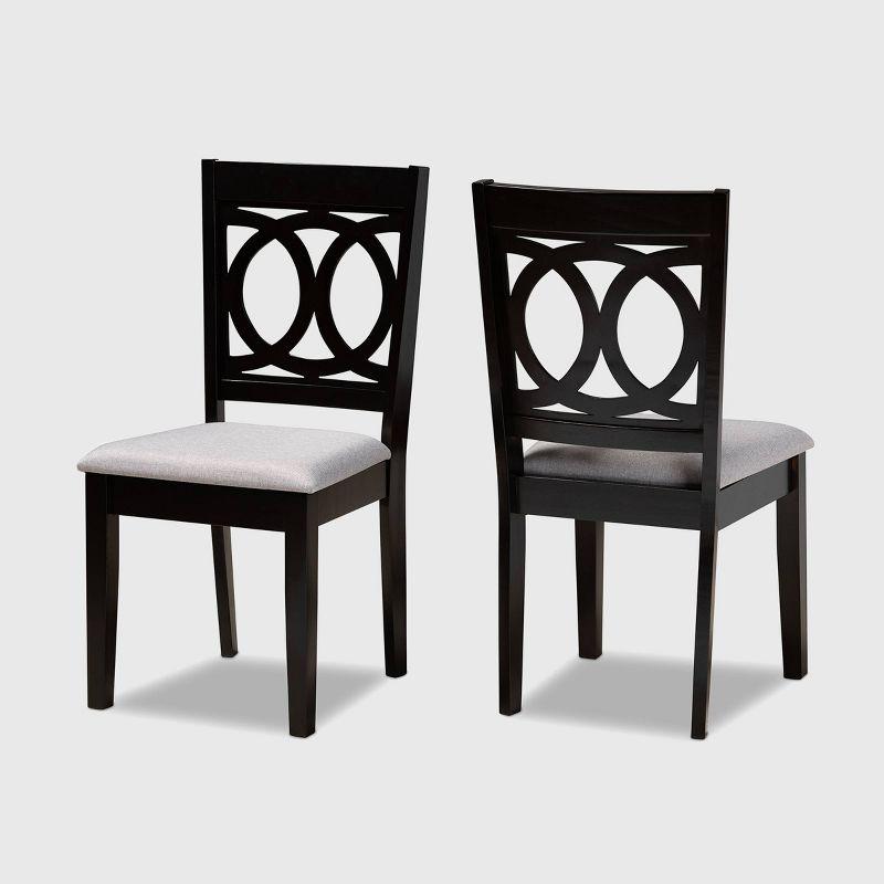 Lenoir Gray Upholstered Wood Dining Chair Set