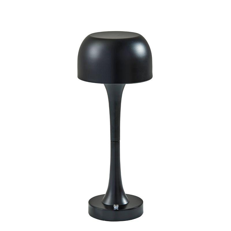 15" Black Metal Cordless LED Table Lamp with 3-Way Touch Dimmer