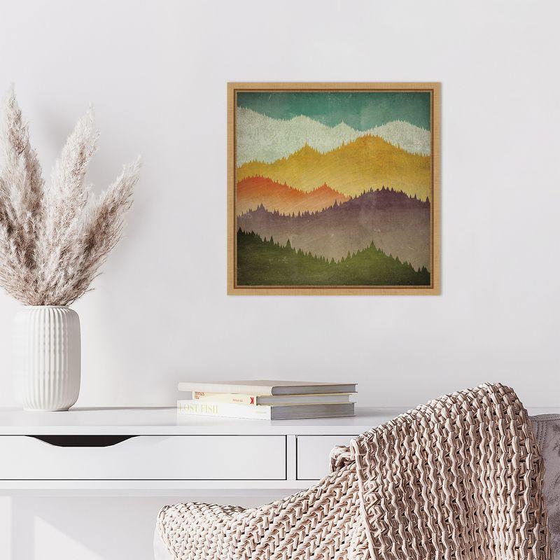 Amanti Art Mountain View by Ryan Fowler Canvas Wall Art Print Framed 16-in. x 16-in. in Sylvie Maple