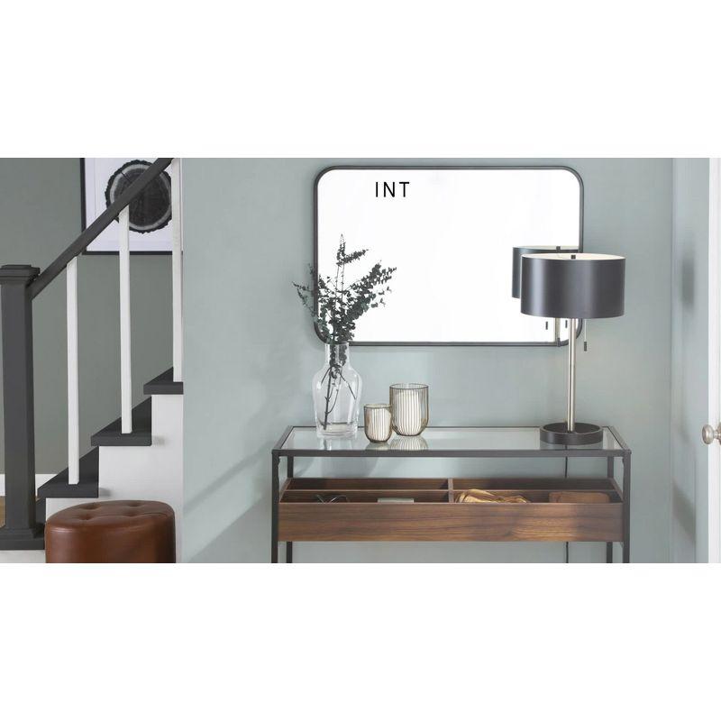 43" Display Rectangle Wood Bar Height Table White/Natural - LumiSource: Metal Frame, Kitchen, 39.5" High