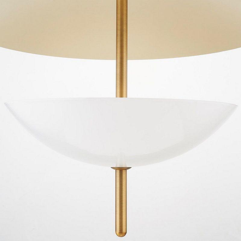 Dion Pendant Light by Colin King x Troy Lighting - Brass and White / 24" Dia