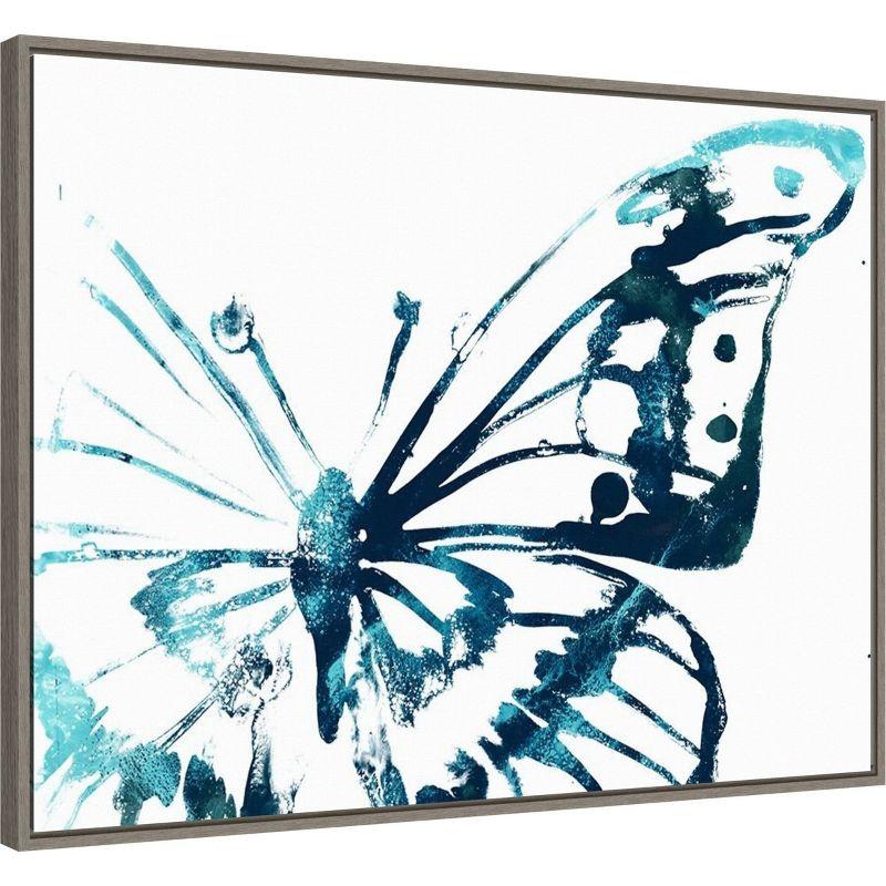 30" x 23" Butterfly Imprint V by June Erica Vess Framed Canvas Wall Art Print - Amanti Art: Modern Decor, Animal Lithograph