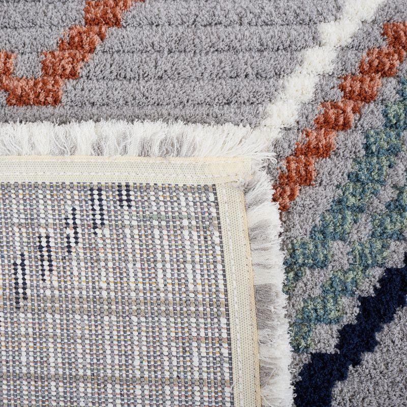 Marrakesh MRK608 Power Loomed Area Rug - Gray/Blue Rust - 5'3"x7'6" - Safavieh.