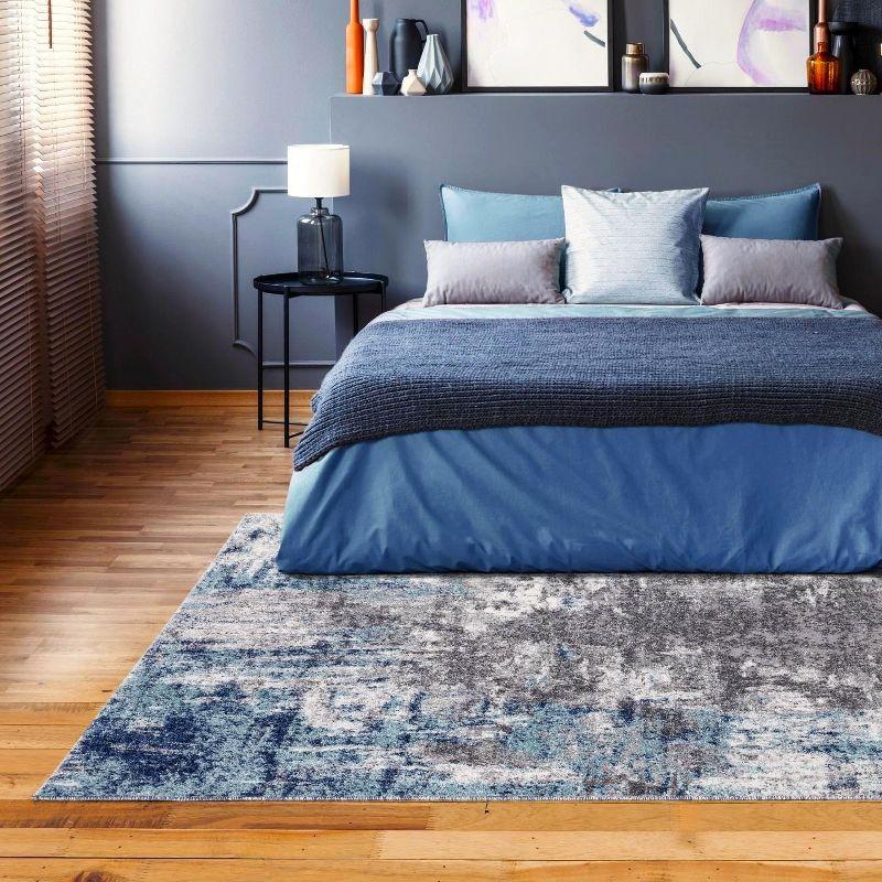 Luxe Weavers Artistic Area Rug, D.Blue-L.Blue 2x7