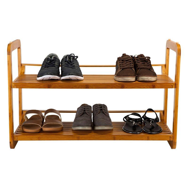 Organize It All 2 Tier Stackable Shoe Rack Lohas Collection