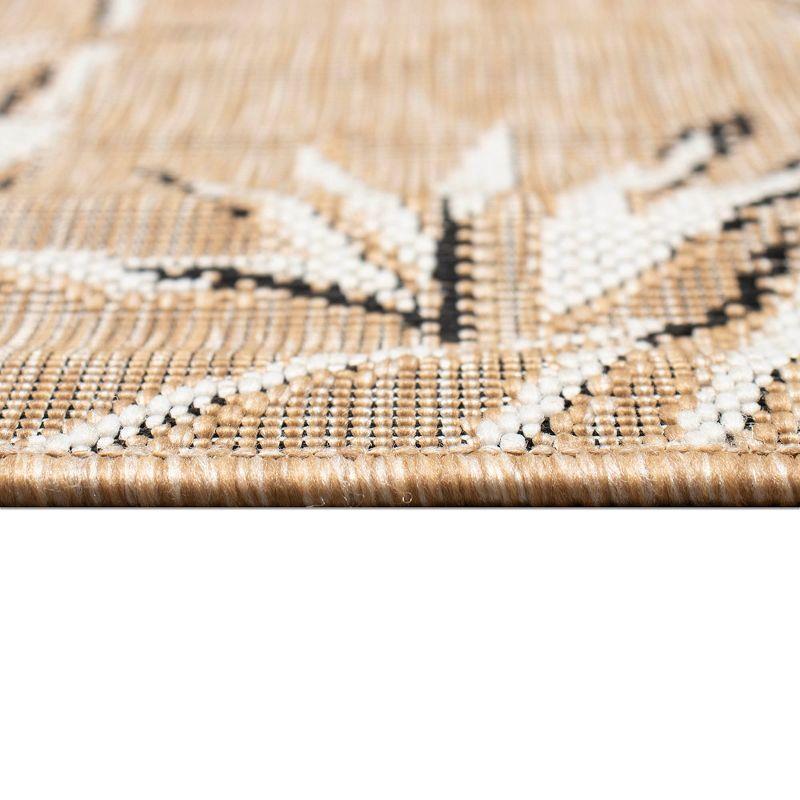 Liora Manne Carmel Bamboo Border Indoor/Outdoor Rug Sand 6'6" x 9'4"
